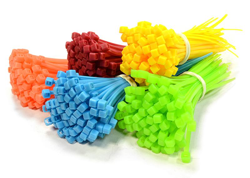 C24544COLOR V2 Mixed Color Plastic Tie Wrap / Cable Tie (500) Small Size - Image 1