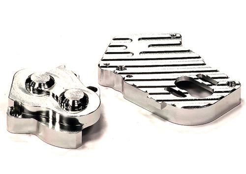 C24564SILVER Billet Machined Metal Gearbox for Kyosho 1/8 Motorcycle - Image 1