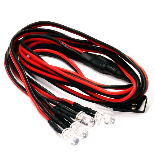 C24625BLUE 5mm LED Light 4pcs w/ JST Connector - Image 1