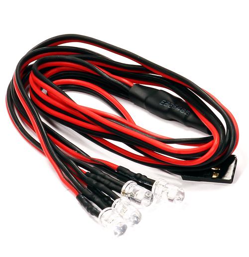 C24625YELLOW 5mm LED Light 4pcs w/ JST Connector - Image 1