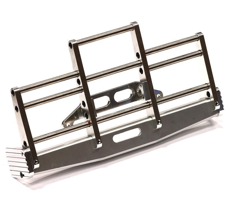 C24635SILVER Billet Machined Animal Guard for Tamiya 1/14 Scale Volvo & 1850L Tractor Trucks - Image 1