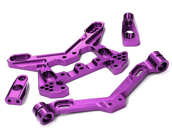 C24648PURPLE Billet Machined Front Shock Tower for HPI 1/8 Apache SC Flux - Image 1
