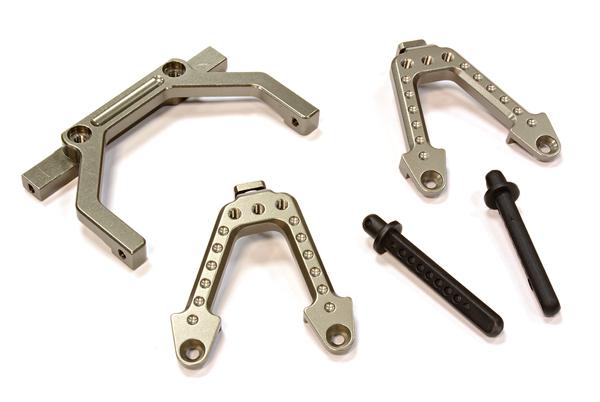 C24655GUN Machined Front Shock Mount for Axial SCX-10, Dingo & Honcho AX80025 AX80026B - Image 1