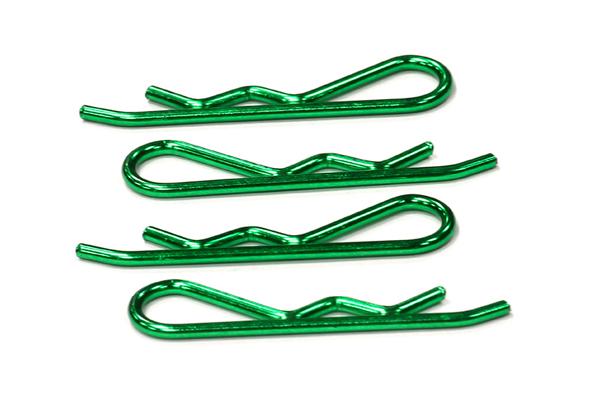 C24677GREEN Color Body Clips Large (4) for 1/5 & 1/4 Size Vehicles - Image 1