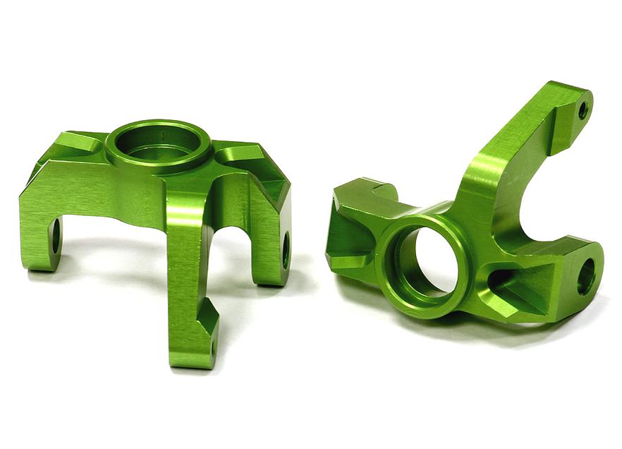 C24685GREEN Billet Machined Steering Knuckles for HPI 1/8 Apache SC & C1 Flux - Image 1