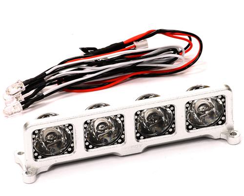 C24689SILVERBLACK Realistic Spot Light Set (4) White LED for 1/10, 1/8 & 1/5 - Image 1