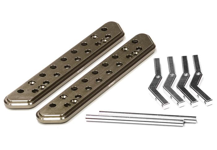 C24693GUN Machined Side Step Running Board (2) for Axial SCX-10, Dingo & Honcho AX80041 - Image 1