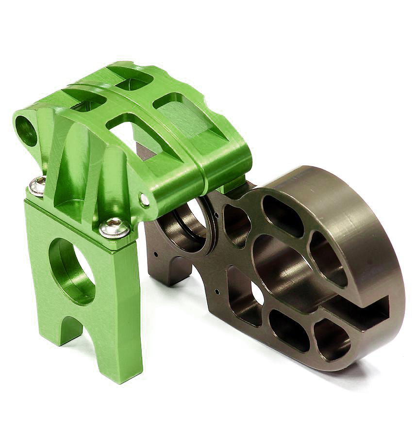 C24694GREEN Billet Machined Center Motor Mount for Axial 1/10 EXO Off-Road - Image 1