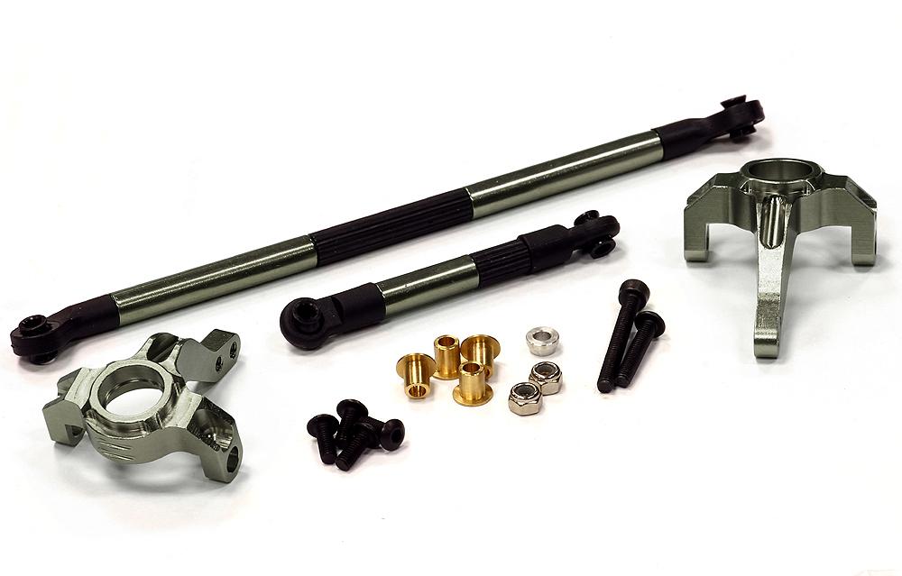C24708GUN HD Machined Steering Blocks and Linkages for Axial SCX-10, Honcho, Dingo AX80004 - Image 1