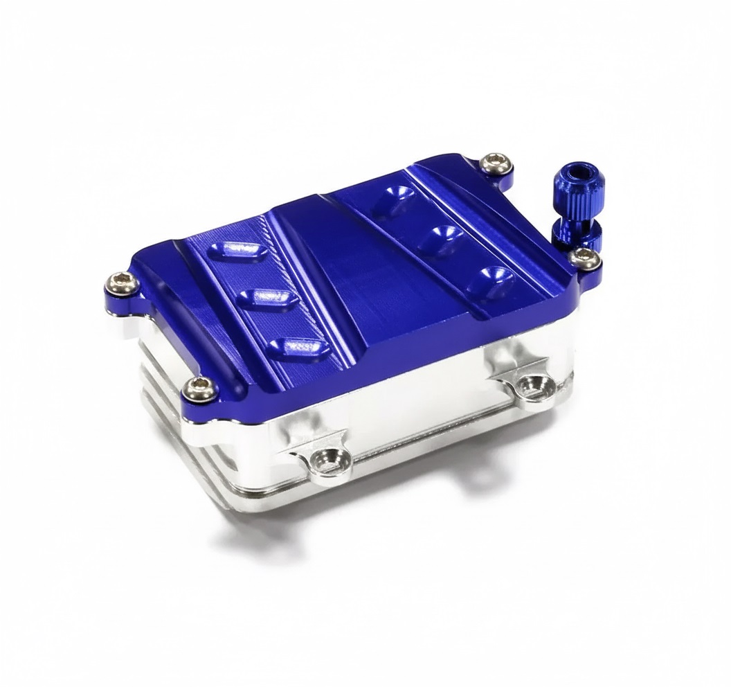 C24729BLUE Billet Machined Alloy Receiver / Box Enclosure for Axial 1/10 SCX-10 AX80028 - Image 1
