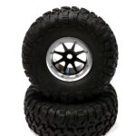 8 Beadlock Wheel & Tire (2) for Axial Wraith 2.2 w/ 12mm Hex AX8137 AX12015