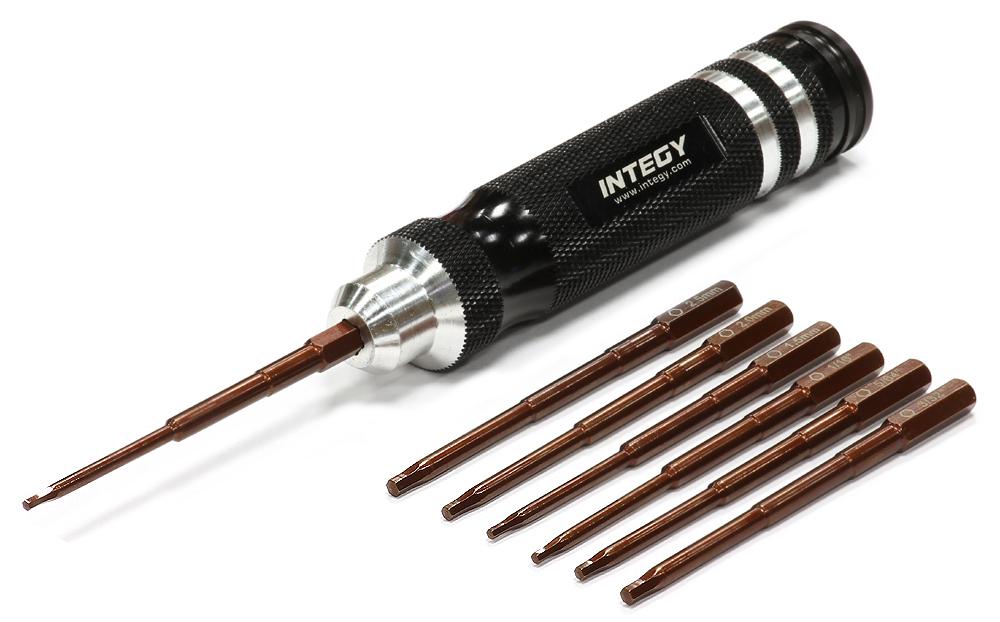 C24811BLACK QuickPit 7pcs Allen Hex w/ 1/4 Adapter (0.05, 1/16, 5/64, 3/32, 1.5, 2.0, 2.5mm) - Image 1