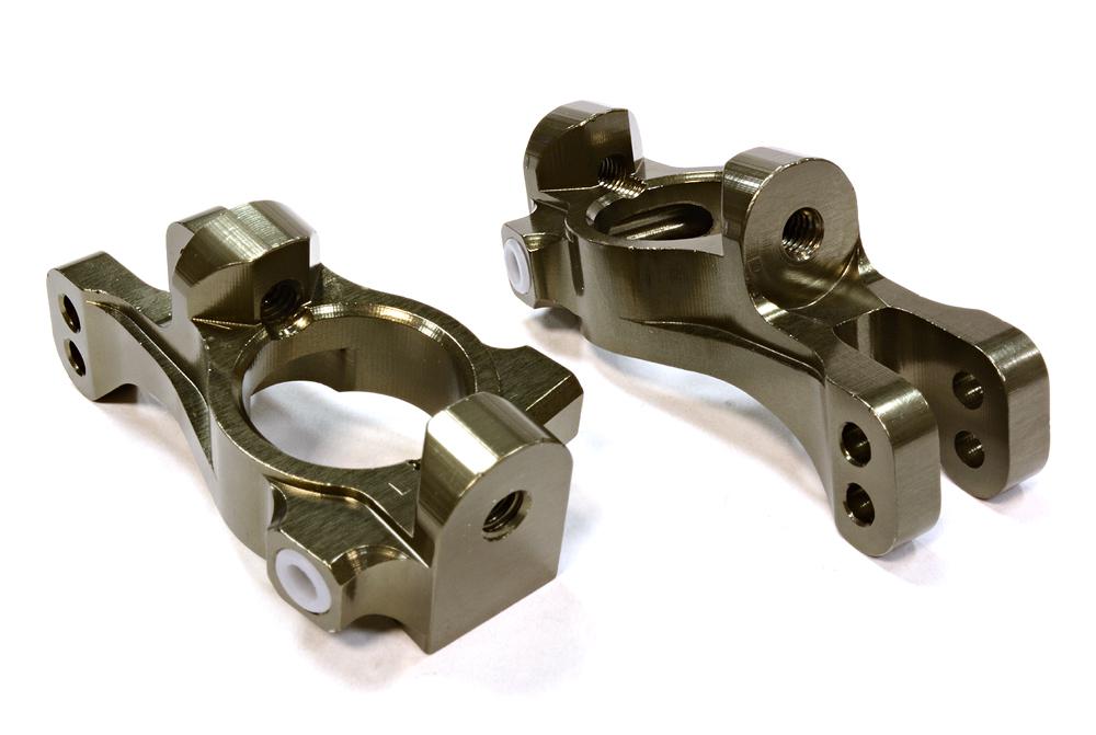 C24845GREY Billet Machined Caster Blocks for HPI 1/8 Apache SC & C1 Flux - Image 1