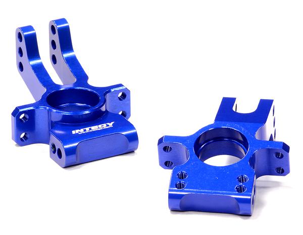 C24852BLUE Billet Machined Rear Hub Carriers for HPI 1/8 Apache SC & C1 Flux - Image 1