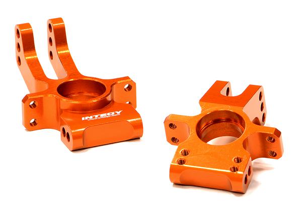 C24852ORANGE Billet Machined Rear Hub Carriers for HPI 1/8 Apache SC & C1 Flux - Image 1