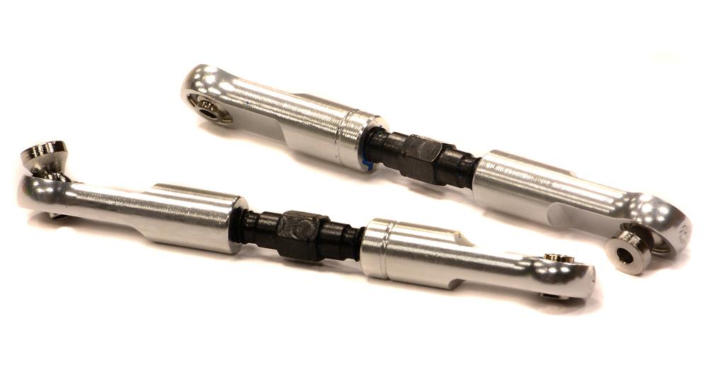 C24853SILVER Billet Machined Rear Upper Suspension Arms for HPI 1/8 Apache SC & C1 Flux - Image 1