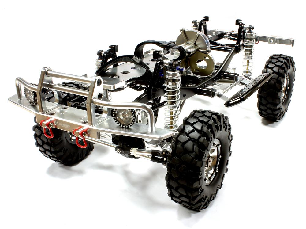 C24866BLACKT1 V2 Billet Machined 1/10 Trail Roller 4WD Off-Road Scale Crawler ARTR - Image 1