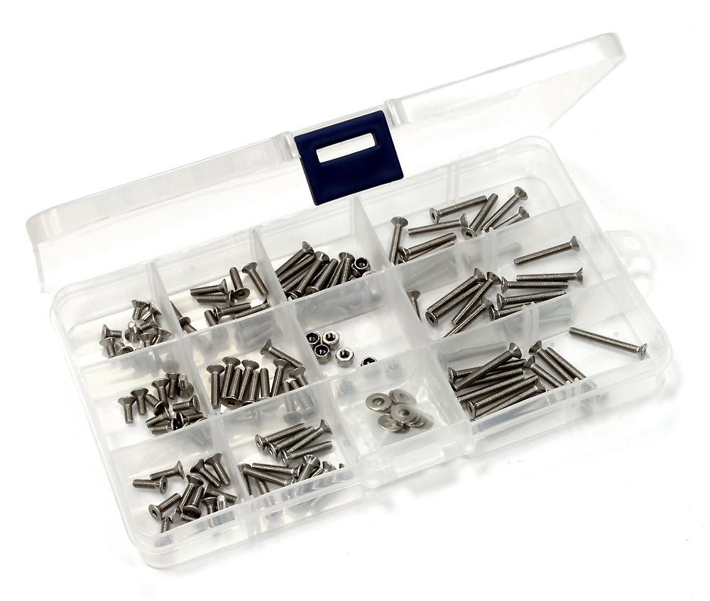 C24876 Stainless Steel M3 Countersunk Flat Head Socket Screw (120) w/ Hardware & Box - Image 1