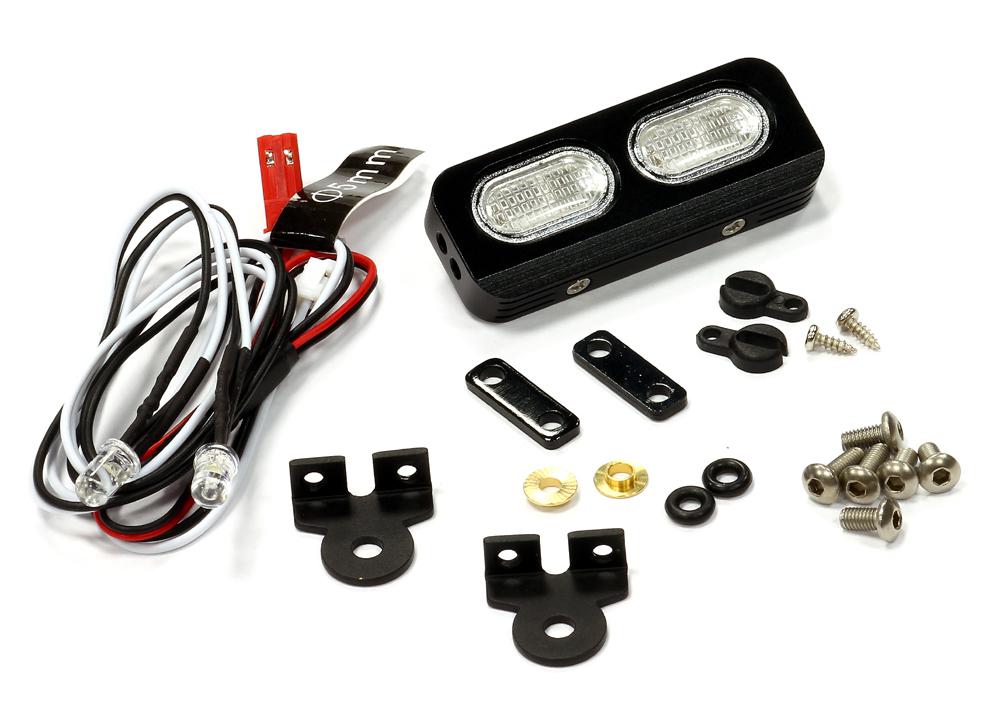 C24898 Realistic 1/10 Size Roof Top LED Light (2) White for Scale Rock Crawling - Image 1