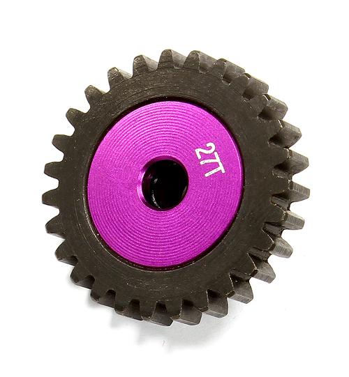 C24994 Billet Machined HD 5mm Bore Mod1 Pinion Gear 27T for HPI 1/8 Apache SC & C1 Flux - Image 1