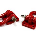 1/10 Scale Realistic Red Tow Shackle for Off-Road Rock Crawling