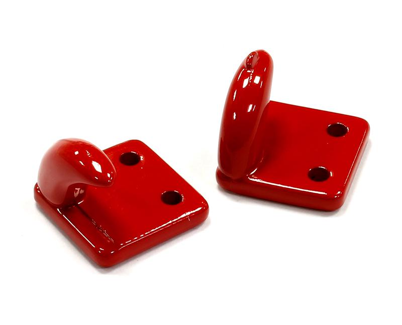 C25015RED Realistic 1/10 Bolt-On Offset Hooks for Off-Road Trail Rock Crawling - Image 1