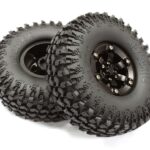 Billet Machined 6 Spoke XG 1.9 Wheel & Tire (2) for Scale Crawler (O.D.=114mm)