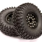 Billet Machined 0 Spoke Type XN 1.9 Wheel & Tire(2) for Scale Crawler O.D.=114mm