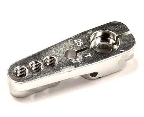 C25049SILVER Billet Machined 25T Steering Servo Horn for Axial 1/10 Wraith 2.2 Rock Racer - Image 1