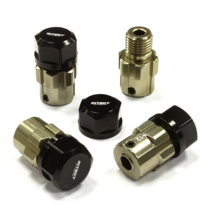 Billet Machined 17mm Wheel Hex (4) +12mm Offset for T-Maxx, 1/10 Revo & Summit