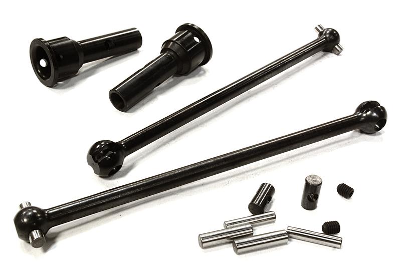 C25122 Universal Steel F/R Drive Shaft (2) w/ CV Coupler for Losi 5ive-T - Image 1