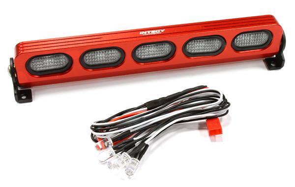 C25138RED Realistic T4 Adjustable Spot Light Bar (5) w/ LED for 1/10 & 1/8 Scale - Image 1