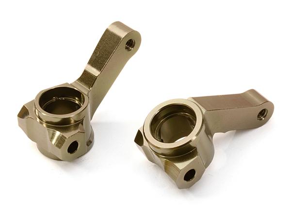 C25145GREY Billet Machined Steering Knuckles for Associated SC10B Off-Road - Image 1