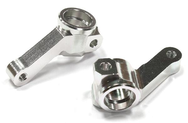 C25145SILVER Billet Machined Steering Knuckles for Associated SC10B Off-Road - Image 1