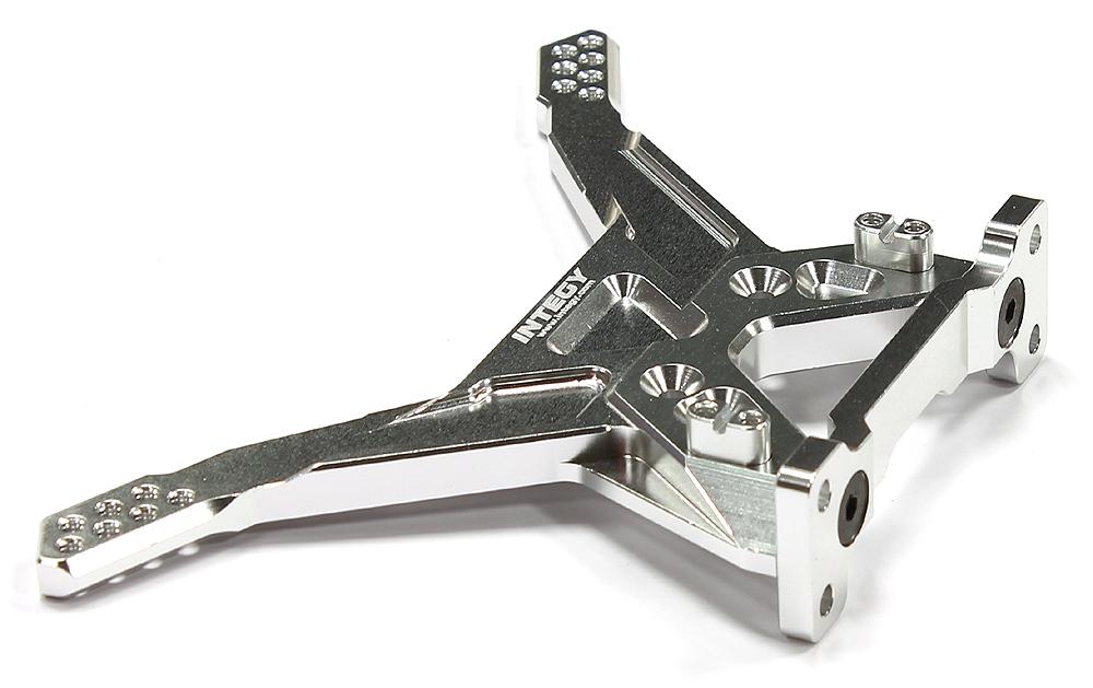 C25151SILVER Billet Machined Rear Shock Tower for Associated SC10B Off-Road - Image 1