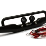 Realistic Metal Rear Bumper w/ LED Light for SCX-10, Dingo, Honcho & Jeep