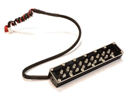 Realistic Roof Top Light Bar LED Blue+White for 1/10, 1/8 & 1/5 100x20x15mm