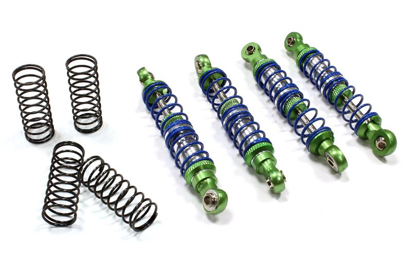 C25205GREEN Billet Shock Set (4) for SCX-10 Dingo, Honcho & Jeep (L=72mm) - Image 1