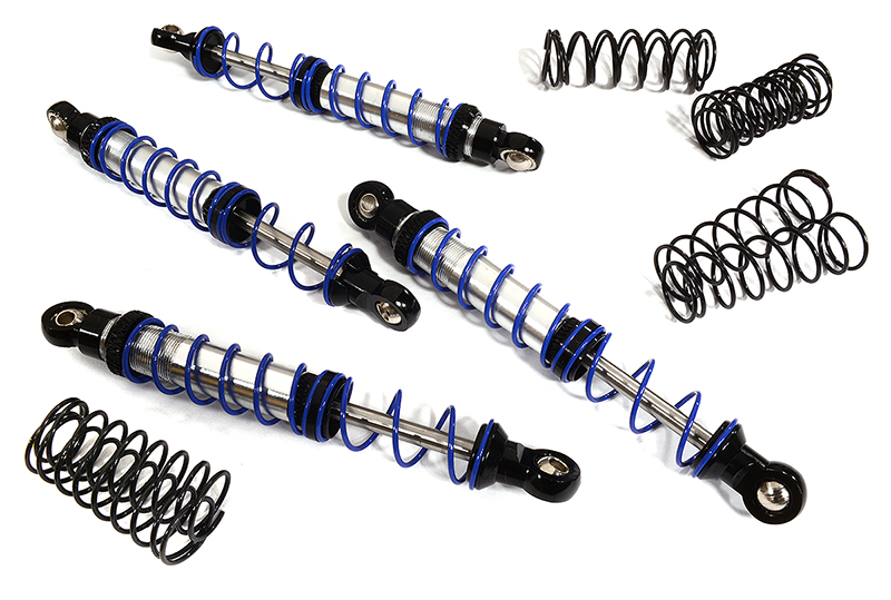 C25207BLACK Billet Shock Set (4) for SCX-10 Dingo, Honcho & Jeep (L=92mm) - Image 1