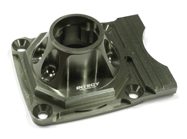 C25221GUN Billet Machined T2 Clutch Carrier Mount Housing for Losi 5ive-T - Gunmetal - Image 1