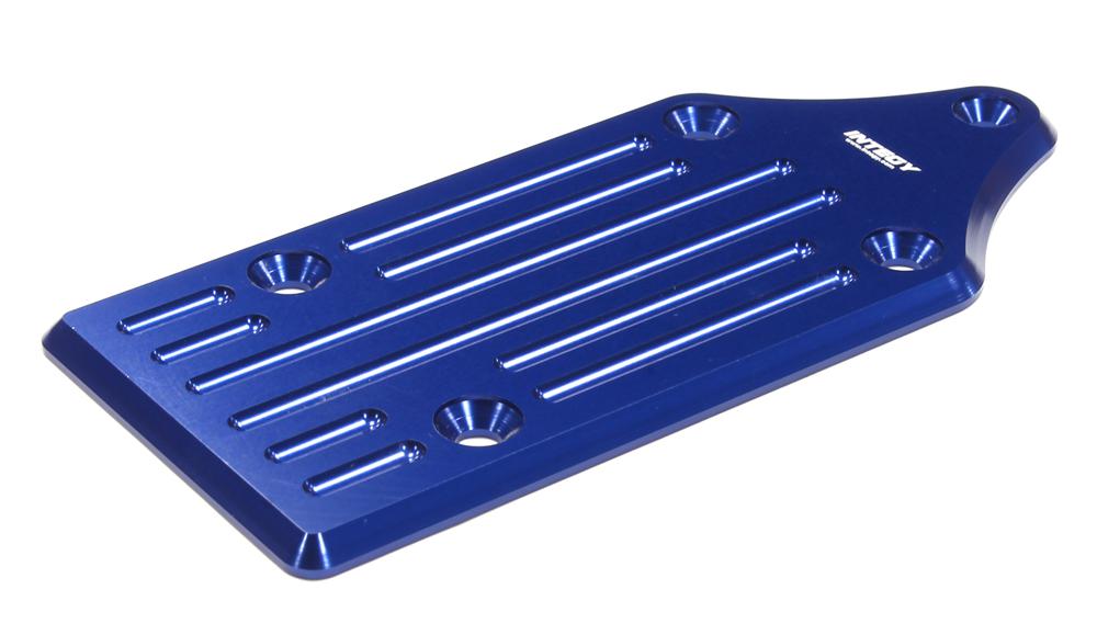 C25227BLUE Billet Machined Rear Skid Plate for Losi 5ive-T - Image 1