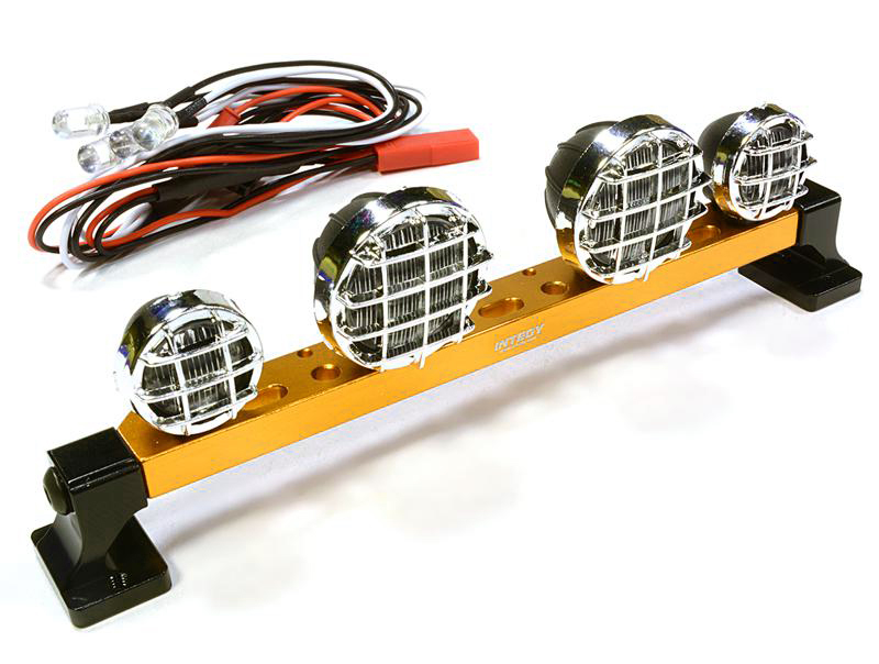 C25260ORANGE V2 Billet Machined T6 Realistic Roof Top Spot White LED (4) Light Set - Image 1