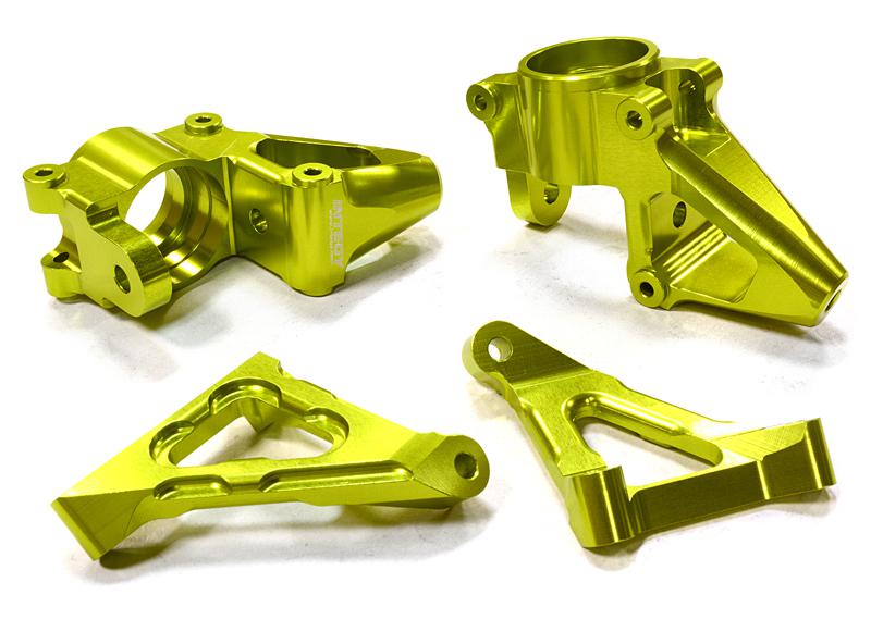 C25275GREEN Billet Machined Steering Knuckle Set for HPI Baja 5B2.0, 5T & 5SC - Image 1