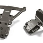 Grey Machined Front & Rear Bulkhead for Traxxas Slash 4X4 LCG Chassis 7429 7430