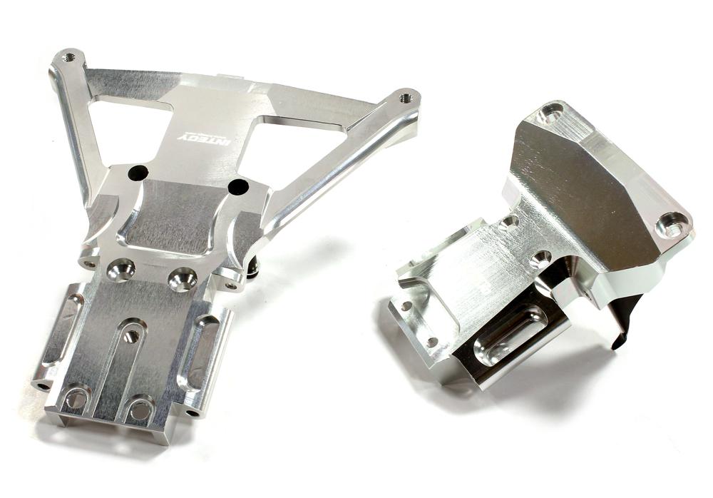 C25302SILVER Machined Front & Rear Bulkhead for Traxxas Slash 4X4 LCG Chassis 7429 7430 - Image 1
