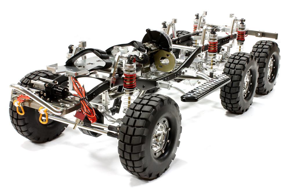C25311BLACKSILVERT3 V2 Billet Machined 1/10 Trail Roller 6X6AWS Off-Road Scale Crawler ARTR - Image 1