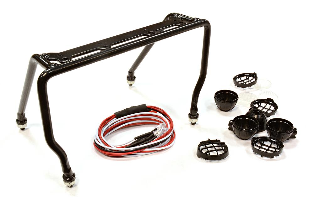 C25328 T10B Realistic 1/10 Scale Metal Frame with 4 LED Adjustable Spot Light 88x141mm - Image 1