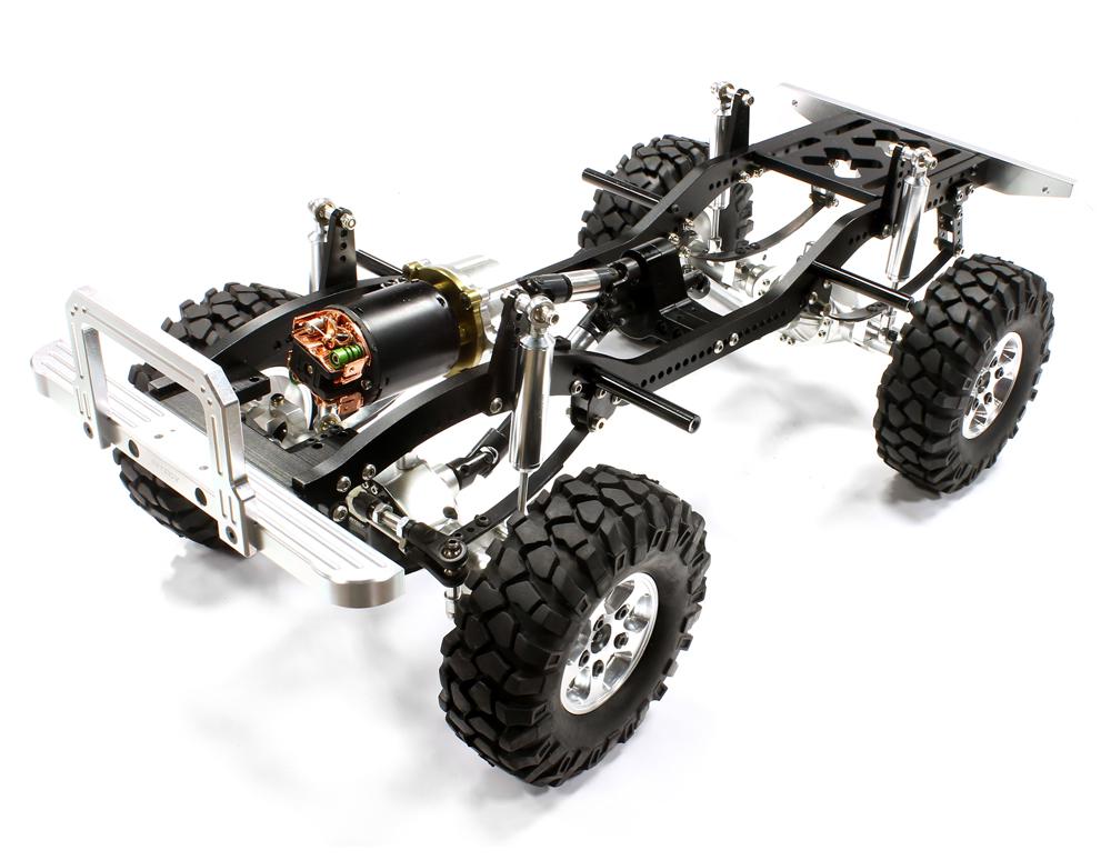 C25330SILVER V2 Billet Machined 1/10 Type D90 Roller 4WD Off-Road Scale Crawler ARTR - Image 1