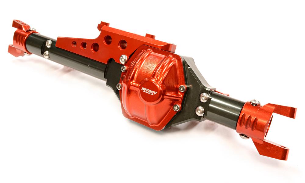 C25331GUNRED Billet Machined T5 Front Axle Conversion Kit for Axial 1/10 Wraith 2.2 - Image 1