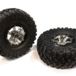 Billet Machined X6 Spoke 2.2 Wheel & Tire Set (2) for Rock Crawler (O.D.=132mm)